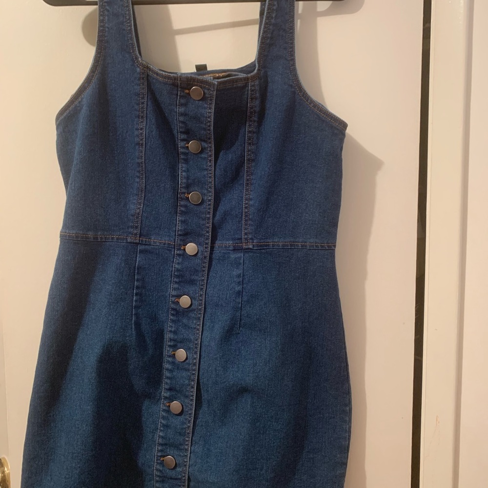 Wild fable denim button down dress. Size medium